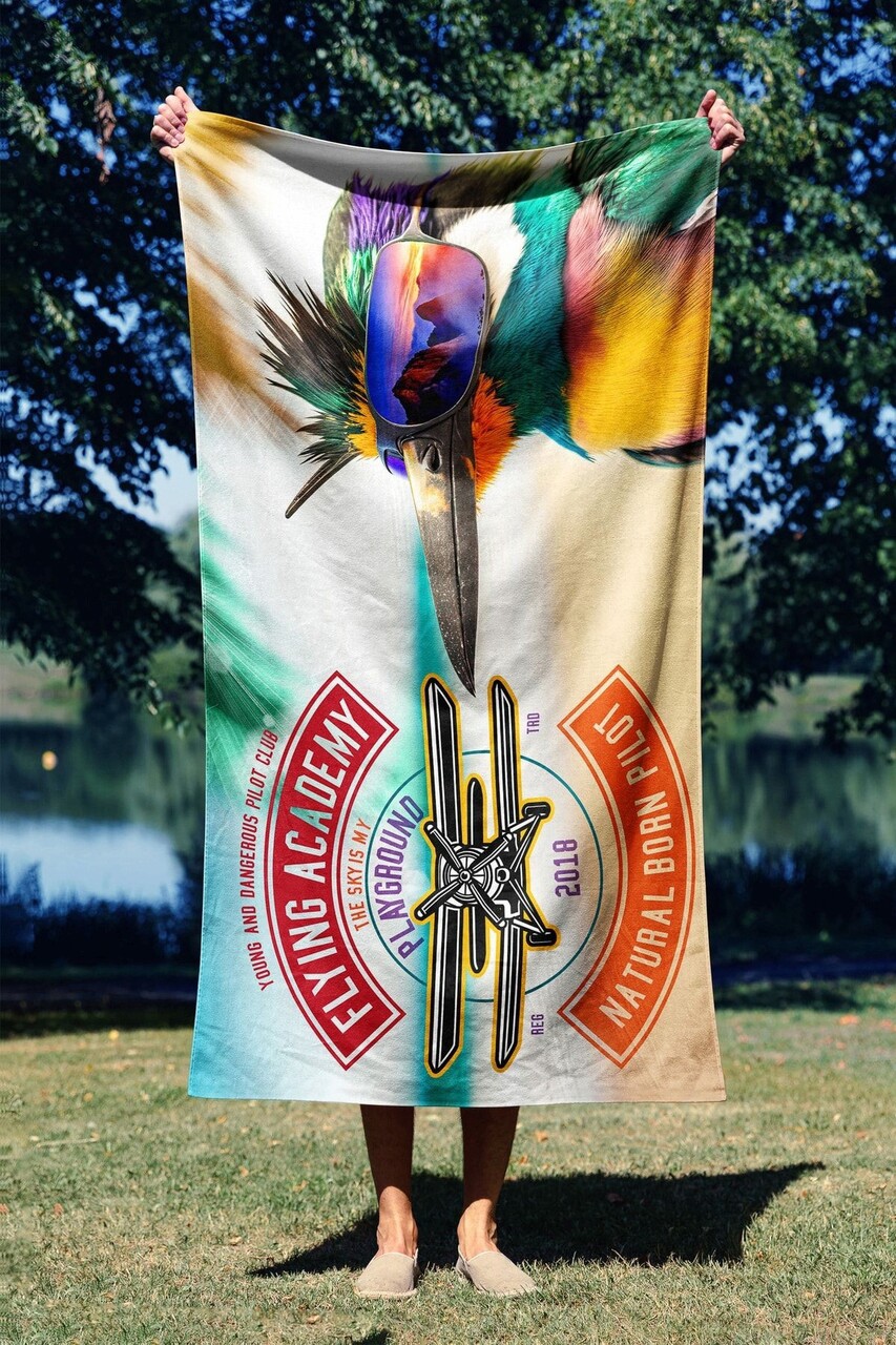 Prosop de plaja, L'essentiel Maison, Flying Academi 90, 90x150 cm, Multicolor - imagine 7